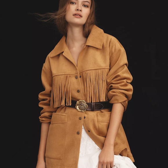 Anthropologie Pilcro Faux-Suede Fringe Jacket - Picture 11 of 15